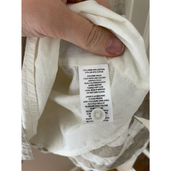 Beach Lunch Lounge‎ Stripe Linen Cotton Blend Shift Dress Small - Picture 3 of 3